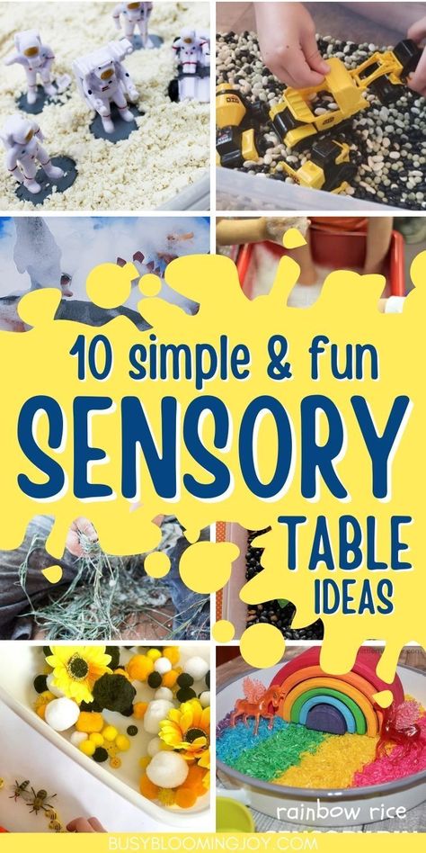 Love sensory activities? You need to invest in a sensory table! Check out the best sensory bin tables & water table sensory bins here. Also Included are easy sensory table ideas for preschool & at home + filler ideas for toddlers & kindergartens. Fun dinosaur, farm, winter & spring themed sensory bin ideas. Ideas for DIY sensory table & DIY sensory bin tables too. Sensory activities toddlers, baby sensory play, toddler activities, sensory activities for preschoolers, sensory bins for preschool Sensory Table Diy, Sensory Table Ideas For Preschool, Sensory Bins For Preschool, Diy Sensory Table, Diy Sensory Bin, Sensory Table Ideas, Toddler Play Table, Messy Play Activities, Diy Toddler Toys