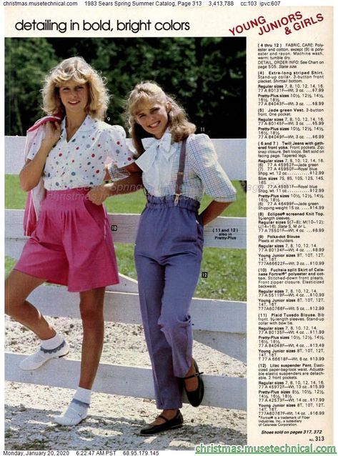 1983 Sears Spring Summer Catalog, Page 313 - Christmas Catalogs & Holiday Wishbooks 80s Sears Catalog Women, 1980s Sears Catalog, 80s Summer Fashion Vintage, 1983 Fashion, 90s Ads, 80s Fashion Summer, 80s Life, Summer 80s, 80s Inspired Outfits