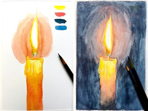 How to Paint Fire – Etchr Lab How To Paint Fire, Art Of Painting, Different Elements, White Gouache, Fire Painting, Light Highlights, Single Candle, Watercolor Paintings Tutorials, White Candles