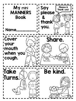 Kindergarten Manners Activities, Manners Prek Activities, Good Manners Craft Preschool, Manners Theme Preschool Crafts, Responsibility Preschool Activities, Manner Crafts For Preschool, All About Me Book For Preschool, Manner Crafts For Toddlers, Manners And Feelings Preschool Crafts