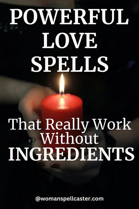 Are you looking for powerful love spells that don't require ingredients? Discover how to cast simple yet effective love spells without ingredients from the comfort of your home. Love Chants, Attraction Spells, Love Spell Chant, Love Binding Spell, Wish Spell, Free Love Spells, Spells That Really Work, White Magic Spells, Passionate Romance