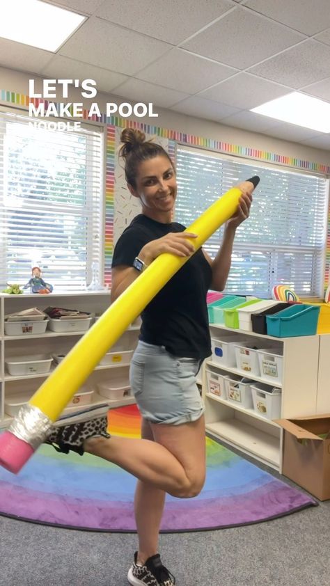 Mrs. B | Sharing how I made these adorable pool noodle crayons again because someone just asked me about them today. I love they add character and… | Instagram Pool Noodle Crayons, Rainbow Theme Classroom, Diy Classroom Decorations, Kids Ministry, Class Decor, Classroom Art, Pool Noodle, School Pencils, Diy Pool