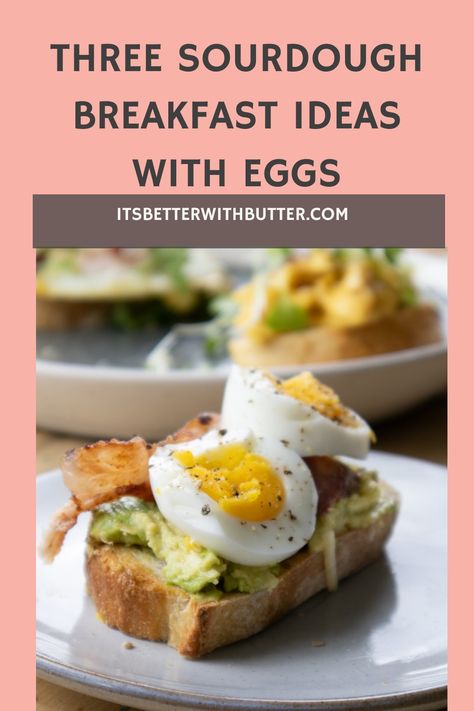 Make your morning routine better with three sourdough breakfast ideas that uses sourdough toast and eggs! These combinations are easy and the going to be the best way to start your day! Breakfast Ideas Sourdough Bread, Sourdough Toast Breakfast, Sourdough Toast Ideas, Breakfast Ideas With Eggs, Ideas With Eggs, Egg Breakfast Recipes, Toast And Eggs, Sourdough Breakfast, Miso Butter