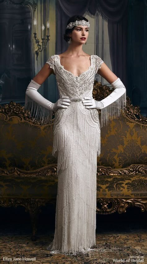 Wedding Dresses Vintage 20s, Gatsby Party Outfit, 1920s Wedding Dress, Eliza Jane, Navy Bridesmaid Dresses, Backless Wedding, Vestidos Vintage, Backless Wedding Dress, Long Wedding Dresses