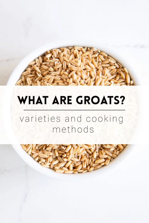 Before cereal grains are processed into their more recognizable forms, they are considered Groats. In this post, I’ll give you an overview of groats, take a look at different varieties of groats, examine their nutritional values, and provide you with helpful information to purchase, prepare, and enjoy groats! Groats Recipe, Ancient Grains Recipes, Fat Free Vegan, Best Cereal, Buckwheat Recipes, Best Healthy Dinner Recipes, Oat Groats, Buckwheat Groats, Wheat Recipes