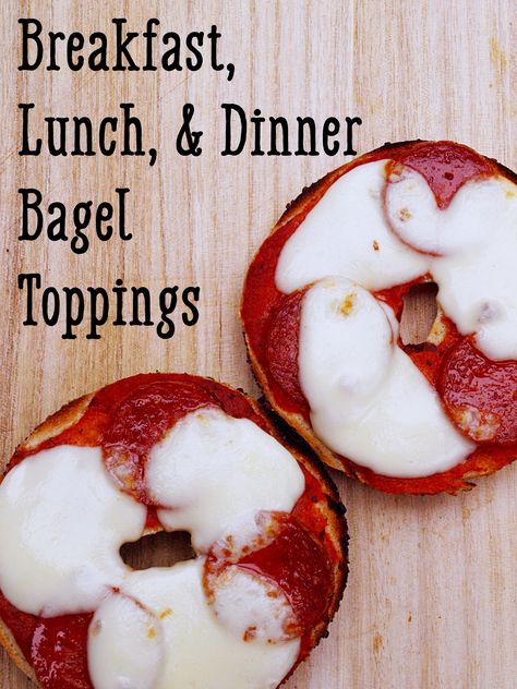 30 Bagel Toppings: Breakfast, Lunch, Dinner, and Snacktime Bagel Ideas, Bagels Breakfast, Bagel Recipes, Toast Toppers, Bagels Recipe, Bagel Toppings, Recipes With Whipping Cream, Breakfast Bagel, Bagel Sandwich