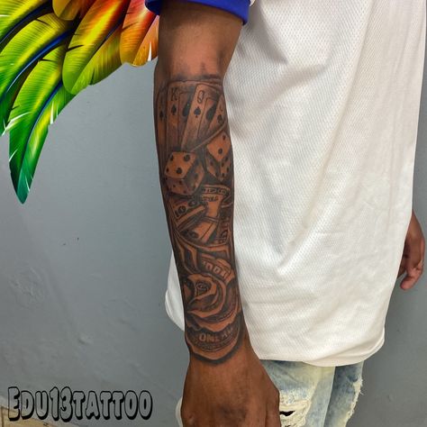 Against All Odds Tattoo Men, Beat The Odds Tattoo Men, Lower Forearm Tattoo Men, Arm Tattoo Men Forearm Black, Trap Tattoos Men Forearm, Half Sleeve Tattoo For Men Forearm Design, Outter Arm Tattoo Men Sleeve, Men Forearm Tattoos Sleeve, Top Forearm Tattoo For Men