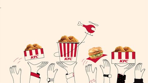 Kfc Illustration, Kfc Christmas, Kfc Restaurant, Wallpapers Abstract, Building A Home, Illustration Story, Brand Advertising, Design And Technology, Food Graphic Design