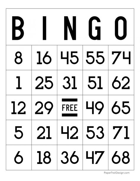 Free Printable Number Bingo Cards Bingo Template With Numbers, Number Bingo, Free Printable Bingo Cards, Free Bingo Cards, Free Printable Numbers, Big Numbers, Bingo Template, Printable Numbers, Bingo Cards