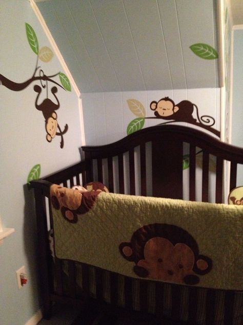 Monkey theme decor Nursery Ideas Gender Neutral, Monkey Room, Brown Nursery, Baby Nursery Ideas, Monkey Nursery, Theme Bedroom, Monkey Baby, Theme Nursery, Baby Planning