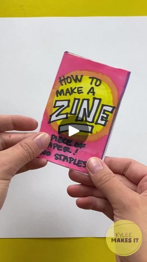 1.3M views · 24K reactions | How to Make a Zine: a blank book made out of one piece of paper with no staples! Great for all the artists, illustrators, and writers out there 📚 #craftymom #diybook #diysketchbook #zine #zine #zinemaking #drawingforkids #kidscrafts #kyleemakesit | Kylee Makes It | Kylee Makes It · Original audio How To Make Zines, How To Make A Zine Book, Zine Design Ideas, Zines Ideas, Fanzine Ideas, Zine Book, Zine Ideas, Art Zine, Zine Design