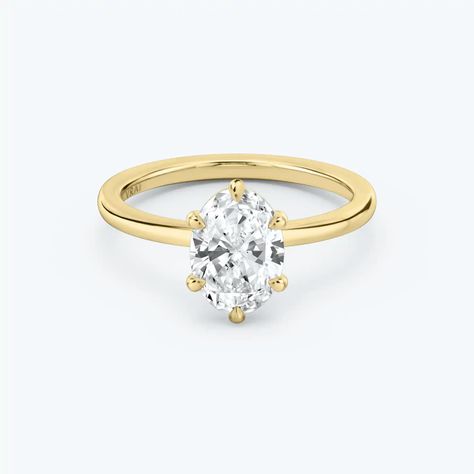 The Signature 6-Prong Gold Oval Engagement Ring 6 Prong, Oval Ring With 6 Prongs, Oval Engagement Ring With 6 Prongs, Oval Six Prong Engagement Ring, Six Prong Oval Engagement Ring, Oval Engagement Ring 6 Prong, Engagement Rings 6 Prong, 6 Prong Oval Engagement Ring, Engagement Ring Plain Band