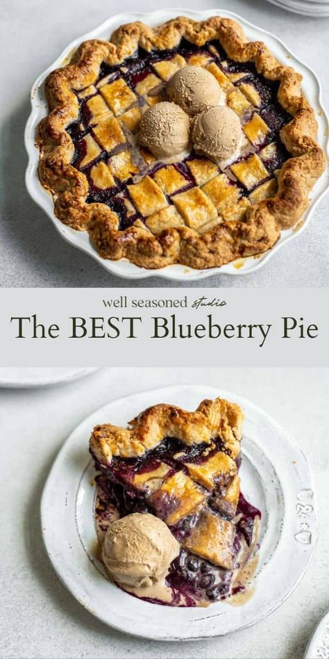 Pie With Frozen Berries, Maine Blueberry Pie, Cookout Dessert, Summer Cookout Desserts, Different Pies, Best Blueberry Pie Recipe, Best Blueberry Pie, Maine Blueberries, Cookout Desserts