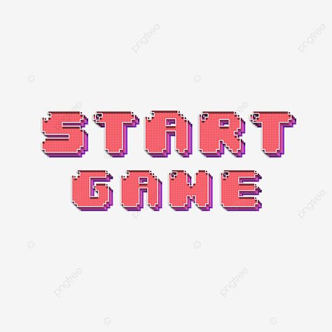 Start Game Aesthetic, Game Start Wallpaper, Game Over Pixel, Game Typography, Gaming Font, Game Controller Art, Start Game, Moon Stars Art, Pixel Png