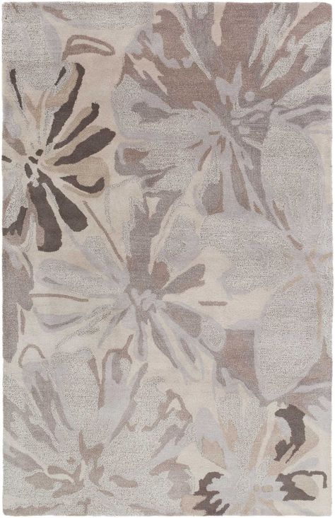 Athena ATH5135 Rug Tropical Area Rugs, Floral Carpet, Carpet Texture, Grey Flowers, Rug Direct, Design Exterior, Transitional Area Rugs, Carpet Runner, Wool Area Rugs