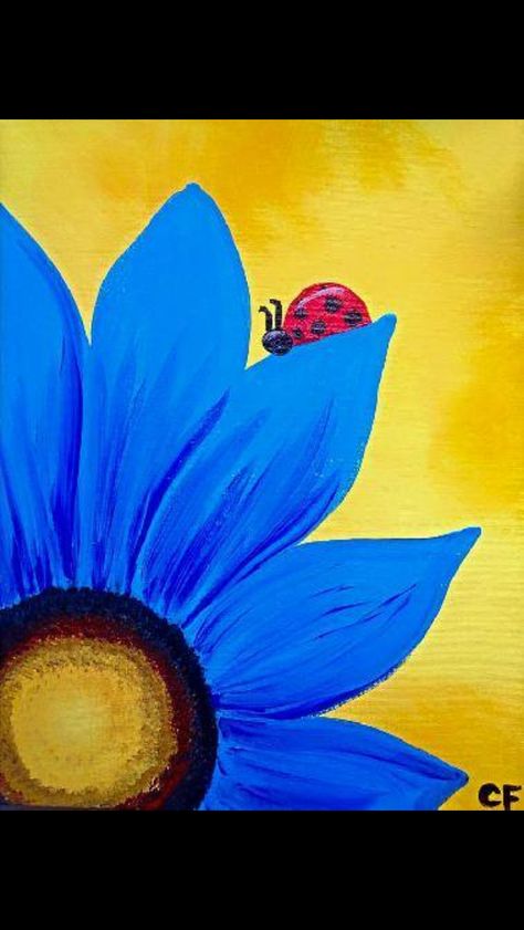 Canvas painting ideas from Paint Nite Akvarel Illustration, Easy Flower Painting, Simple Canvas Paintings, Easy Canvas Painting, Soyut Sanat Tabloları, Seni Cat Air, Tableau Art, Simple Acrylic Paintings, 수채화 그림