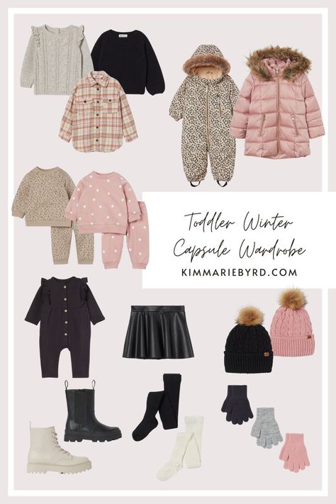 Anya Christmas, Toddler Girl Outfits Winter, Toddler Winter Clothes, Toddler Cold, Basic Capsule Wardrobe, Girls Winter Outfits, Fall Winter Capsule Wardrobe, Kids Winter Outfits, Baby Girl Clothes Winter