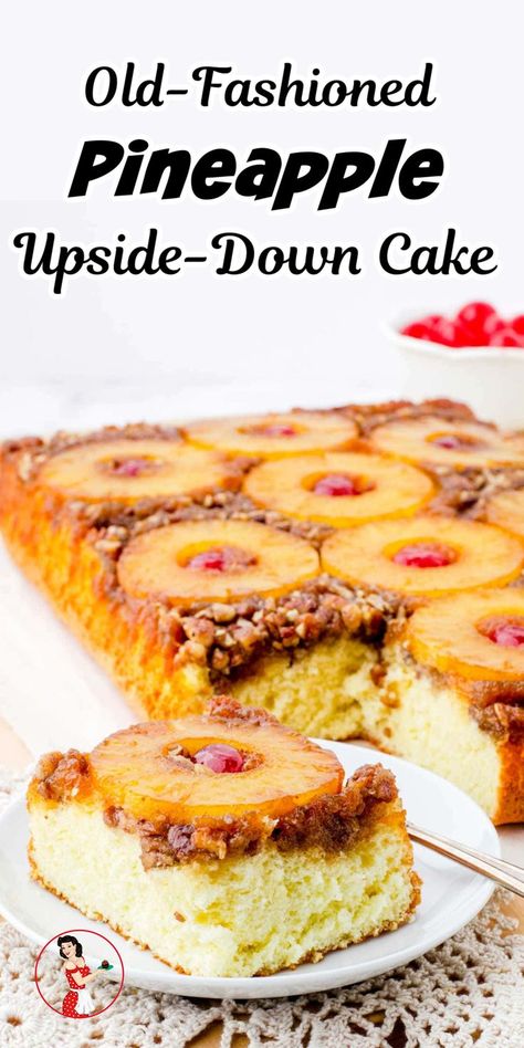 Homemade Pineapple Upside Down Cake recipe is made from scratch. It's moist and delicious with plenty of pineapple flavor in every bite. Just like grandma made! The Best Pineapple Upside Down Cake, Homemade Upside Down Pineapple Cake Recipes, Homemade Pineapple Upside Down Cake From Scratch, Pinnaple Upside Down Cake Recipes, Pineapple Upside Down Cake Recipe 9x13, Pineapple Upside Down Cake Recipe From Scratch, Pineapple Upside Down Cake Recipe Easy, Moist Pineapple Upside Down Cake, Homemade Pineapple Upside Down Cake