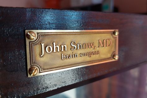 "A personalized solid brass plaque to be attached on outdoor or indoor furniture or wall with informational purpose as nameplate, memorial plaque, bench plaque, mm plates, tags, furniture labels, house sign, address name plate, etc. Size 20 cm by 7.6 cm (8\" by 3\") and bigger plaques are made from a 2 mm thick sheet, while the rest are made from 1.2 mm thick sheet metal.  You will receive a design preview for approval within 24 hours only after an order has been placed.  Four brass screws are i Personal Office, Brass Furniture, Brass Plaques, Jungle Room, Memorial Plaque, Office Signs, Desk Storage, Sheet Metal, Storage Items