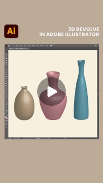 Learn Design Together on Instagram: "3D revolve in Adobe Illustrator | Adobe Illustrator Tutorials #learndesigntogether #adobeillustrator #tuhocthietkedohoa #tuhocthietke #graphicdesign #brandingdesign #conceptdesign #artinmanto #hocthietkedohoa #graphicdesigner #illustratortutorials #trend #xuhuong #inspiration #dailyvideo #3drevolve #revolve #vases" Learn Design, Adobe Illustrator Tutorials, 3d Shape, Learning Design, Illustrator Tutorials, Concept Design, Adobe Photoshop, Adobe Illustrator, Branding Design