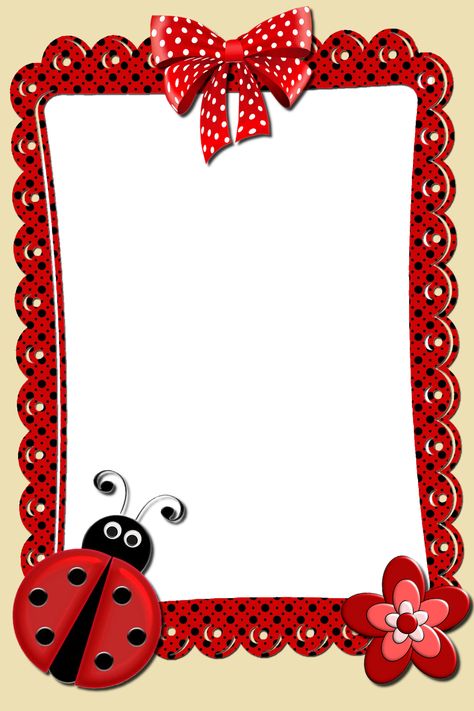 Ladybug Frame, Preschool Creative Art, Easter Arts And Crafts, Ladybug Theme, Graduation Crafts, Writing Paper Printable Stationery, Crochet Baby Blanket Free Pattern, Ladybug Art, Craftwork Cards