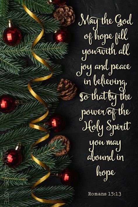 Romans 15:13, Christmas Blessings Quotes Jesus, Joy Verses, One Sentence Quotes, Encouragement Box, December Scriptures, Pray Big, Christmas Hope, Christmas Verses