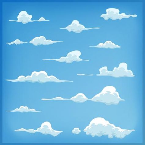 Sky Background Illustration, Sky Vector, Free Sky, Cloud Illustration, Cartoon Clouds, Cloud Photos, Cloud Vector, Image Nature, Blue Sky Background