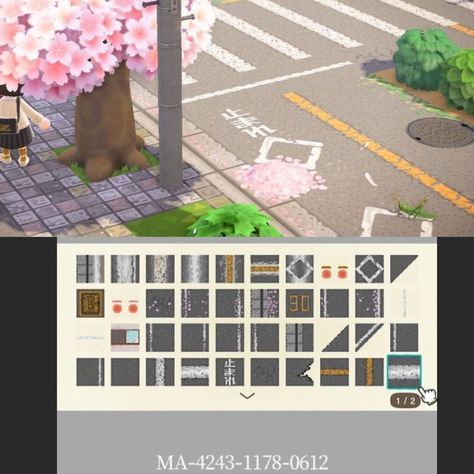 Citycore Paths Acnh, Animal Crossing Town Path Codes, Japanese Road Acnh, Acnh Street And Sidewalk Codes, Acnh Street Path Design Code, Japanese Road Animal Crossing, Animal Crossing Design Codes Road, Citycore Animal Crossing Codes, Animal Crossing City Path