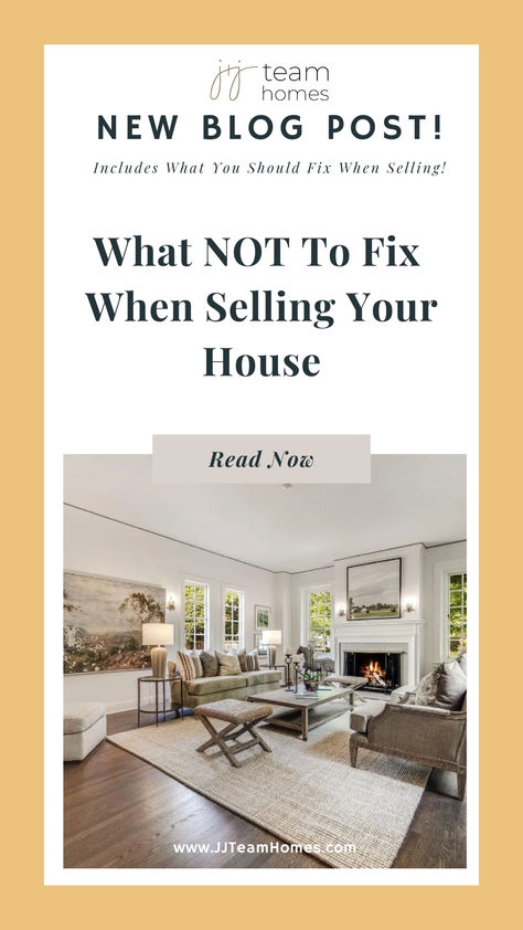 The top question we get asked as realtors: What should we not fix when selling our house? As a seller, you probably have a never-ending to-do list when it comes to your home; things you never got around to fixing. But most of those items on your list, we probably wouldn’t recommend fixing. We want to focus on the items that will give you the most bang for your buck to sell your house quickly and for the most money possible. Before Selling Your House Tips, Preparing Your House To Sell, Staging A Small House To Sell, What To Do Before Selling Your House, Prep House To Sell, How To Prepare To Sell Your House, Prepare House To Sell, Things To Do Before Selling Your House, Staging Home To Sell