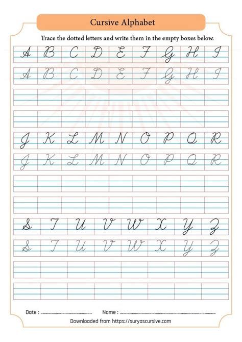 Cursive Writing A To Z Capital And Small Letters A To Z Cursive Letters, Cursive Alphabet Worksheet, Capital Cursive Letters Worksheets, Capital Cursive Alphabet, Cursive Writing Alphabet, Cursive Capital Letters, English Cursive Writing, Capital Cursive Letters, Abc Handwriting