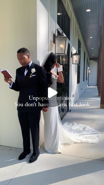 Phylicia Willis on Instagram: "Hear me out on this one…  First looks are beneficial to the timeline but everyone doesn’t want to see their love before walking down the aisle. So if the first look isn’t your jam a first touch may be for you! A first touch  gives you an intimate and private moment to experience one another with out seeing each other. Here are some benefits:  - Calms your nerves. Having this private moment helps you take a moment talk to each other, reflect and breath. If you are religious this is a great opportunity to pray with one another as well before getting married! Everyone who takes a moment with their love before getting married says they feel more at ease by the comfort of touching and hearing one another.  - Read your vows. Perhaps you don’t want to express your w First Touch Wedding Pictures, Before Getting Married, First Looks, 2024 Wedding, Walking Down The Aisle, Wedding Pictures, First Look, Wedding Inspo, Getting Married