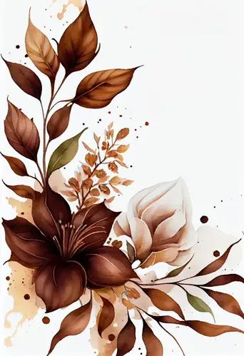 Brown Flower Background, Earthen Elegance, Vintage Flower Backgrounds, Flower On White Background, Watercolor Flower Vector, Image Flower, Free Watercolor Flowers, Modern Watercolor Art, Flower Background Images