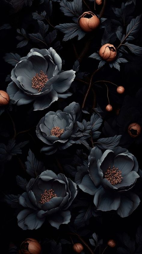 Black flowers inflorescence monochrome basketball.  | premium image by rawpixel.com / Techi Black Flower Wallpaper, Dark Academia Iphone Wallpaper, Dark Iphone Wallpaper, Iphone Wallpaper Dark, Iphone Wallpaper Black, Black Flowers Wallpaper, Flowers Black Background, Black Hd Wallpaper, Black Rose Flower