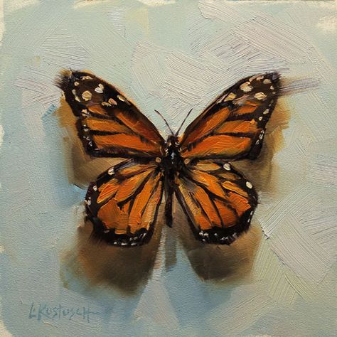 Tatoo 3d, Kunst Inspo, Butterfly Art Painting, Realism Painting, Orange Butterfly, Butterfly Painting, Realism Art, Art Inspiration Painting, Pastel Art