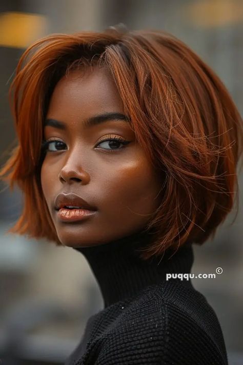 Cool Hairstyles Black Women, Black Women With Bobs, Black Women Bobs Haircuts, Bob Hair Black Women, Weave Bob Hairstyles For Black Women, Haircut For Long Faces, Short Bob Hairstyles Black Women, Short Middle Part Bob, Short Bob Styling Ideas