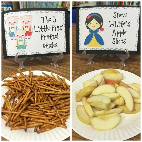 Fairy Tale Snacks - Happy Teacher, Happy Kids Fairy Tale Snacks, Fairy Tales Preschool Activities, Fairy Tale Projects, Fairy Tales Kindergarten, Fairytale Food, Fairy Tales Preschool, Fairy Tale Activities, Fairy Tales Unit, Fairytale Birthday