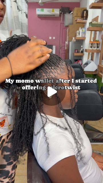 Fauxlocs,crochet,weaves Braids on Instagram: "We love to see clients rocking microtwist and proudly tagging us 🥳
We just hit 2millon views on @nhyiramaison page 
Call ☎️ 0548947612 to book an appointment 😘
•
•
•
#microtwist #twist #twiststyles #twistbraids #twister #retwist #twistoffate #twisty #twistoffate #microlocs #micro" Micro Twists, Micro Locs, Boho Twists, Twist Styles, Crochet Weaves, Twist Of Fate, Braids With Weave, Hair Studio, Twist Braids