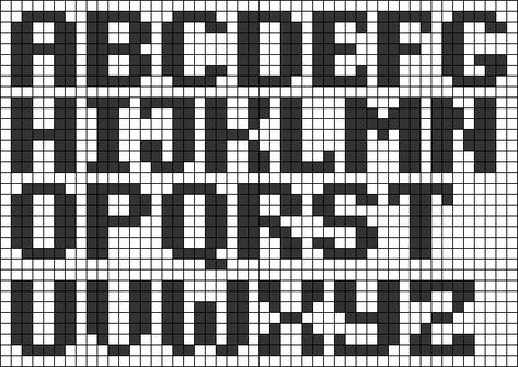 Alpha pattern #29549 variation #89705 | BraceletBook One Direction Pixel Art, Pixel Letters Alphabet, Pixel Art Letters, Grid Letters, Pixel Letters, Pixel Alphabet, Pixel Font, Graph Paper Drawings, Easy Pixel Art