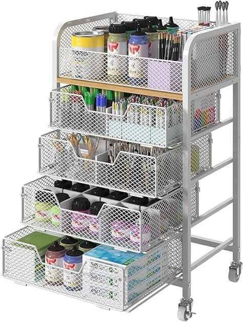 #ad Diy Divider, Mesh Drawers, Storage Cart With Drawers, Makeup Cart, Craft Storage Cart, Craft Organizer, Organization Cart, Rolling Utility Cart, Craft Cart