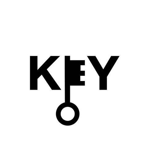 #verbicon key by AzAd RaWaT Key Typography, Key Alves, Clever Illustration, Food Logos, Typography Logo Inspiration, Design With Letters, Letter Fonts, Indian Skull, Logo Minimal