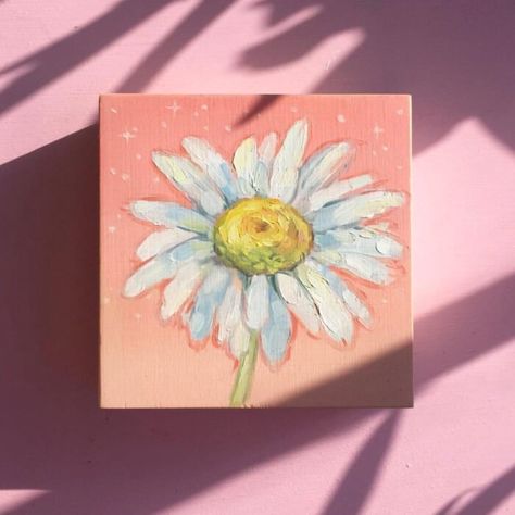 Minipinturas al óleo fáciles de hacer para adornar tu cuarto Small Canvas Paintings, Simple Canvas Paintings, Cute Canvas Paintings, Cute Paintings, Small Canvas Art, Arte Inspo, Aesthetic Painting, Diy Canvas Art Painting, Mini Canvas Art