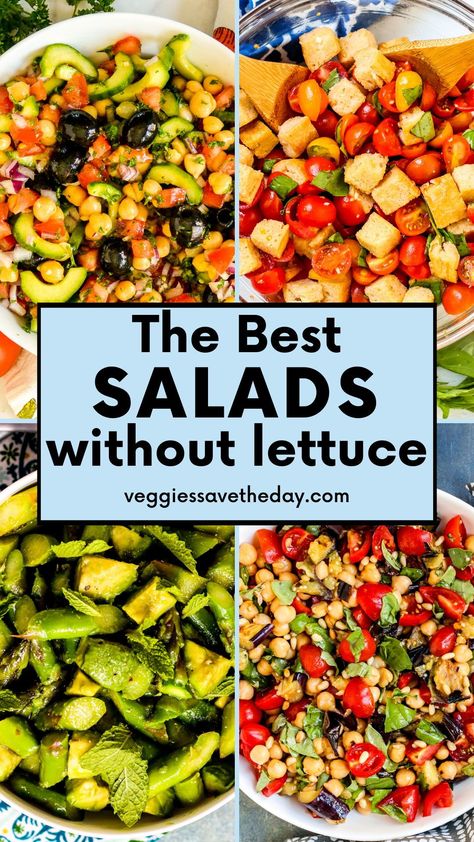 Pasta And Potatoes, Salads Without Lettuce, Green Vegetable Recipes, Leafy Greens Recipes, Lettuce Salads, Best Salads, Veggie Salad Recipes, Lettuce Salad Recipes, Lettuce Recipes