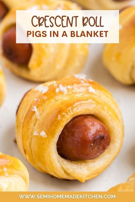 Make your next party a hit with these irresistible crescent roll pigs in a blanket. With only three ingredients, they’re quick to prepare and always a crowd-pleasing appetizer. Lil Smokies, Crescent Roll, Pigs In A Blanket, Crescent Rolls, A Blanket, Pigs, Appetizer, Crescent, The Secret