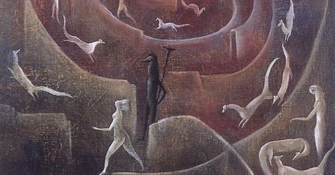 ferret race 1950 | Stoat Race (Ferret Race) by Leonora Carrington | Art | Pinterest | The ... Wild Sheep, Leonora Carrington, Lamb Recipe, Vision Art, Art Noir, Mexican Artists, Art Et Illustration, Visionary Art, Maze Runner