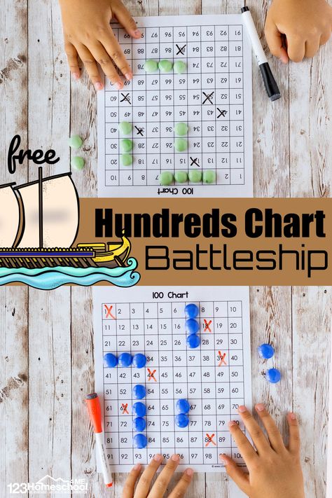 100s Chart, 100's Chart, Counting To 100, Hundreds Chart, Fun Math Activities, Math Intervention, Fun Math Games, Math Game, Homeschool Math