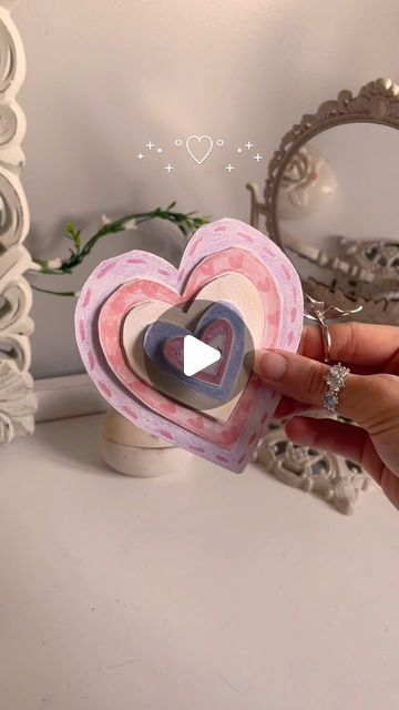 Yasmin 🧸 on Instagram: "Waterfall heart card 🥹💗💓🫶🏻 #giftideas" Heart Waterfall Card, How To Make A Waterfall Card, Waterfall Card, Heart Card, Sketchbook Ideas, Heart Cards, Folded Cards, Mothers Day, Sketch Book