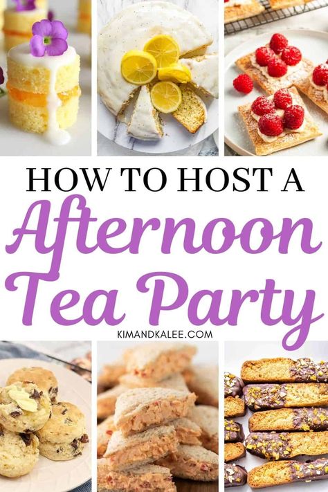 What To Serve At A Tea Party, Tea Party Recipes, Tea Party Sandwiches Recipes, Afternoon Tea Ideas, Afternoon Party, Tea Party Menu, Diy Tea Party, High Tea Food, Tea Party Sandwiches