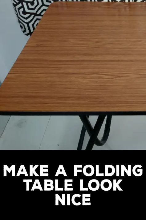 How to Make a Folding Table Look Nice Folding Table Decor Ideas, How To Make A Folding Table Look Nice, How To Dress Up A Folding Table, Pop Up Table Ideas, Folding Table Makeover, Wall Safe, Decorative Storage Boxes, Art Shelves, Office Room Decor