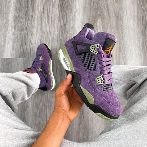 Couple Sneakers, Dream Shoe, Sneaker Website, Air Jordan Iv, Jordan Retro 4, Jordan 4s, Cheap Jordans, Purple Sneakers, Shoes Outfit