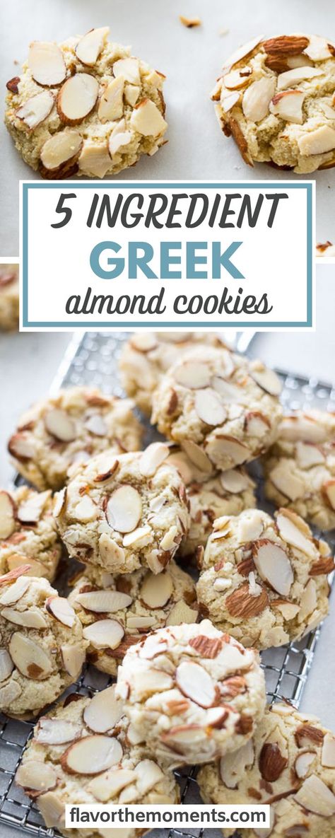 Toasted Almond Cookies, Almond Slivers Recipes, Almond Egg White Cookies, Recipes With Almond Flour Desserts, Gluten Free Almond Cookies Recipe, Greek Almond Dip, Almond Cookies With Almond Flour, Almond Cream Cookies, Dessert Recipes With Egg Whites